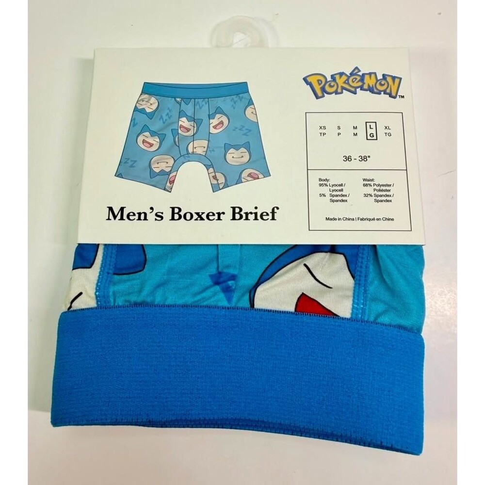 Pokémon Snorlax Men’s Boxer Briefs (Size L 36–38) - Picture 1 of 3